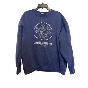 Vintage Smith & Wesson Crewneck Sweatshirt Unisex XL Navy Blue An American Tradi